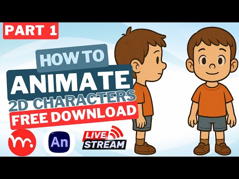 how to make 2d cartoon animation || moho animation tutorial
