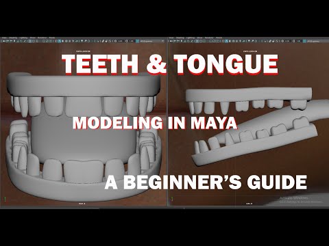 Mouth, lip, Teeth and Tongue Modeling in Maya