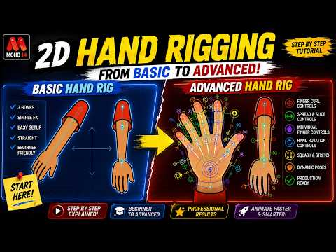 2D Hand Rigging in Moho 14 | From Basic Rig to Advanced Smart Bone Controls