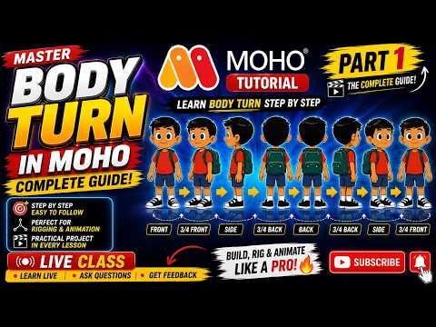 Moho body turn 360 | Moho Animation & Character Rigging Tutorial
