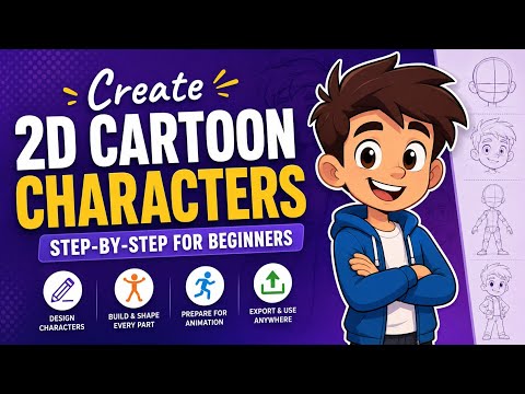 How to Create 2D Cartoon Characters without drawing or AI
